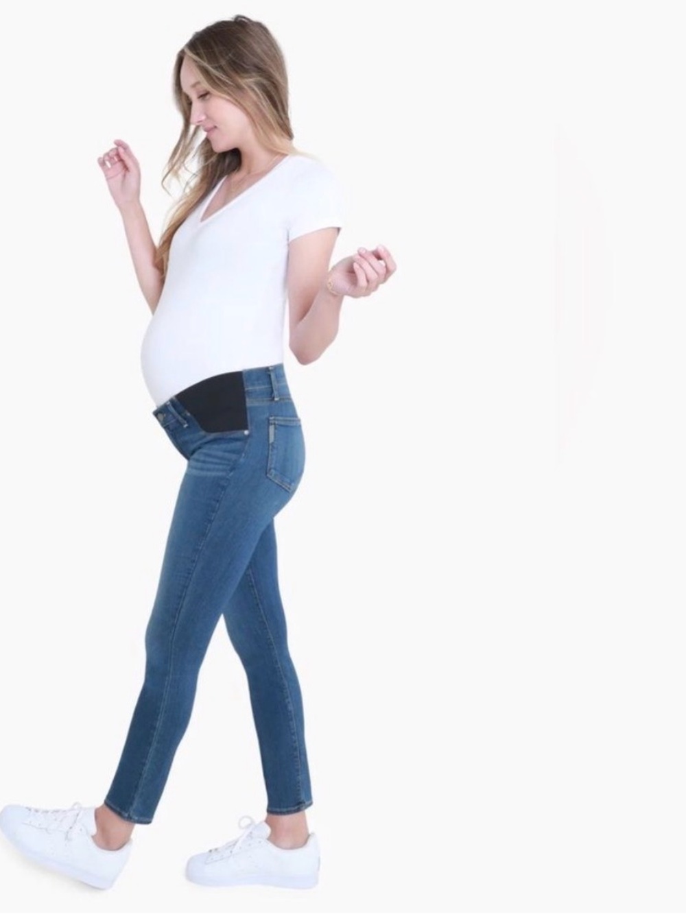Paige Maternity Verdugo Ultra Skinny Blue Denim Jeans 28 Pregnancy Bump Designer